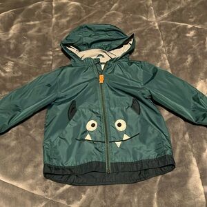 Green monster toddler rain coat